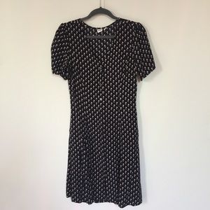 GAP button-down print A-line dress with pockets!